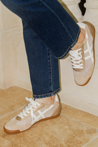 ShuShop: Sedona Suede & Mesh Lo-Top Sneaker - Natural