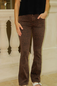 Dear John: Jaxtyn Bootcut Jeans - Brown Leopard