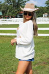 Rodeo Ready Western Boot Sweater - Ivory
