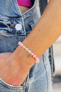 Carina Beaded Bracelet - Pink Multi