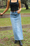 Hidden: Peyton Side Slit Midi Shirt - Medium Light
