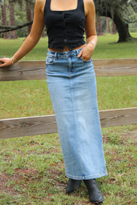 Hidden: Peyton Side Slit Midi Shirt - Medium Light