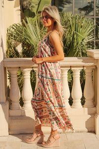Secret Garden Tiered Maxi Dress - Multi