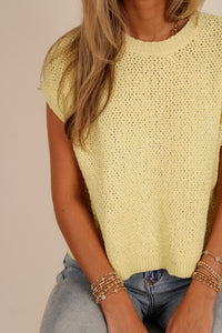 Calm Springs Cap Sleeve Sweater - Butter Cream