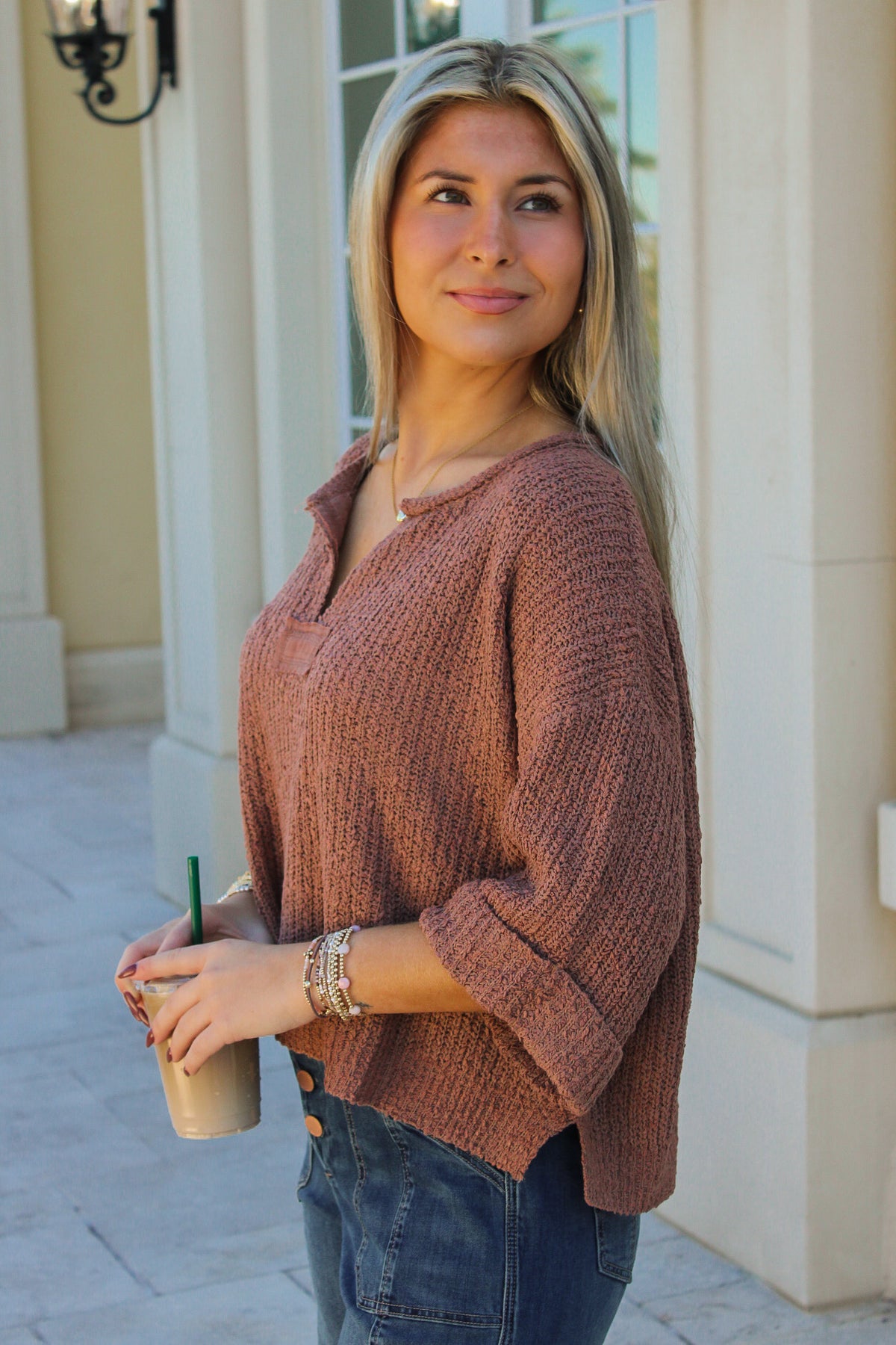 Cozy Dreams Cropped Sweater - Coco