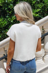 Getting Cozy Mock Neck Sweater -  Cream