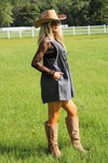 On My Game Pleated Romper - Black