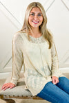 A Simple Touch V-Neck Sweater - Oatmeal | Makk Fashions