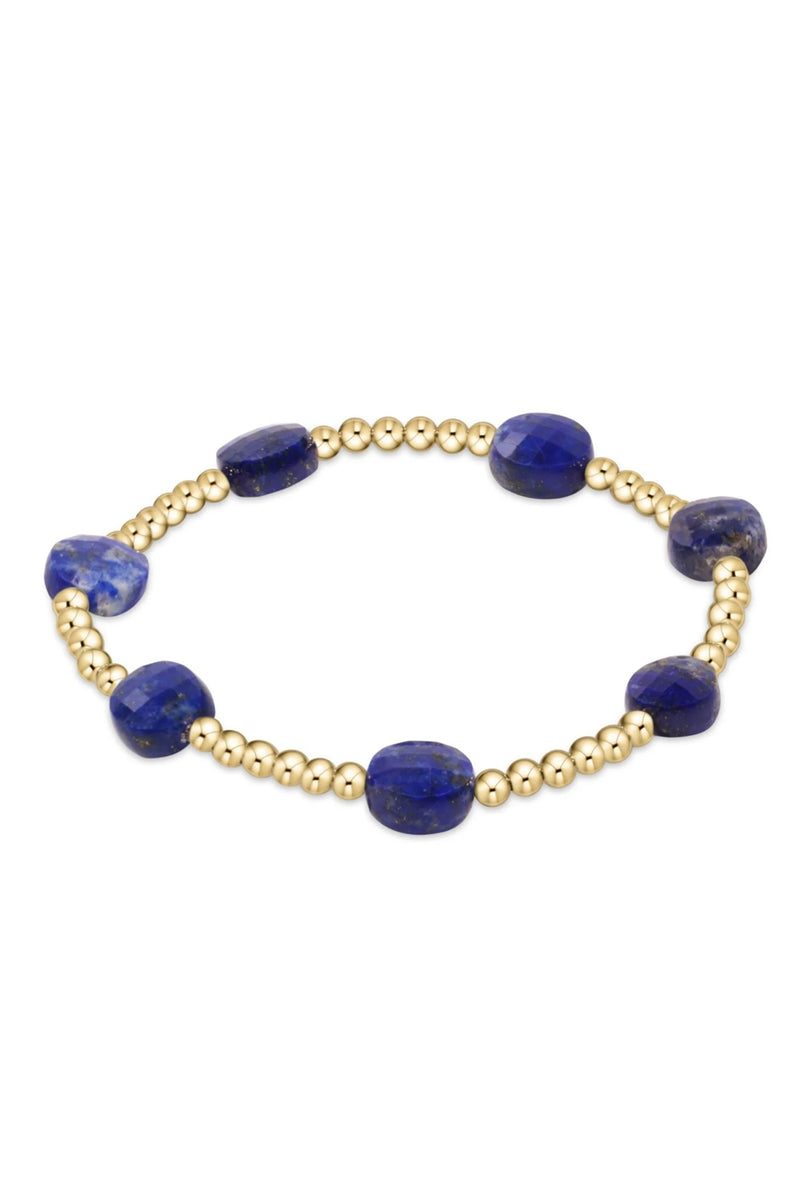 enewton: Admire Gold 3mm Bead Bracelet - Lapis | Makk Fashions
