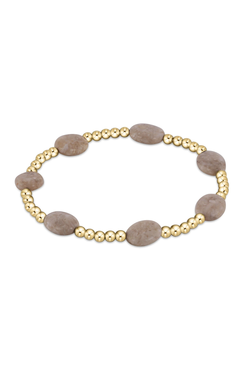 enewton: Admire Gold 3mm Bead Bracelet - Riverstone | Makk Fashions
