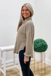 All I Need Collared Knit Top - Khaki