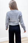 All Wrapped Up Bow Cropped Sweater - H. Gray | Makk Fashions