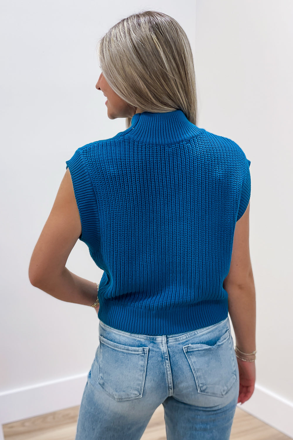 Always & Forever Mock Neck Sweater - Teal