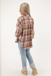 Another Adventure Button Down Plaid Shirt - Terracotta | Makk Fashions