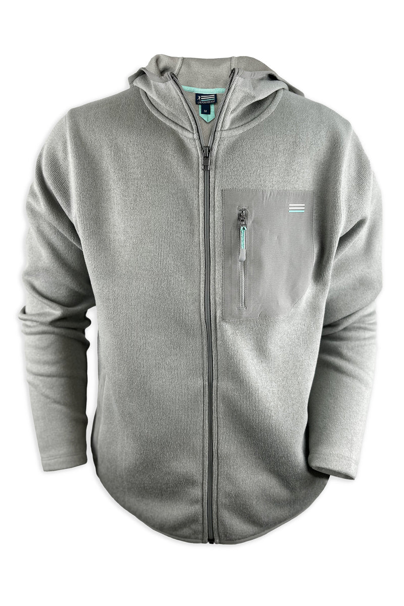 Live Forever Golf: Arcadia Fleece Hoodie Jacket - Gray | Makk Fashions