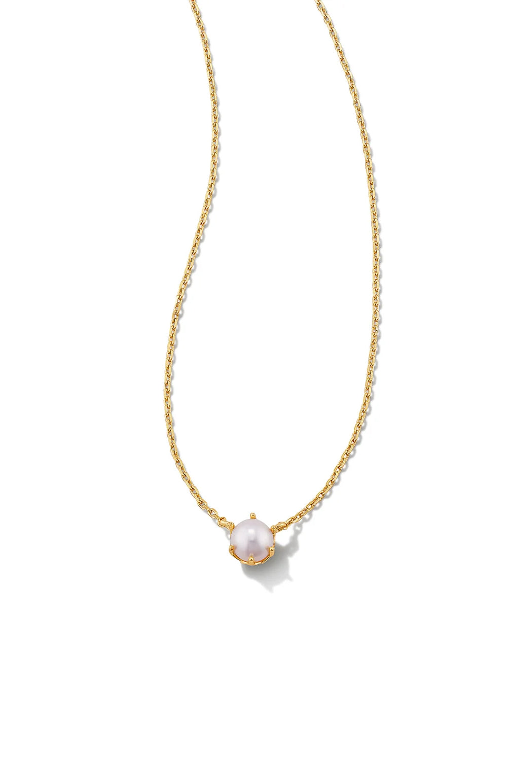 Kendra Scott: Ashton Gold Pendant Necklace - White Pearl | Makk Fashions