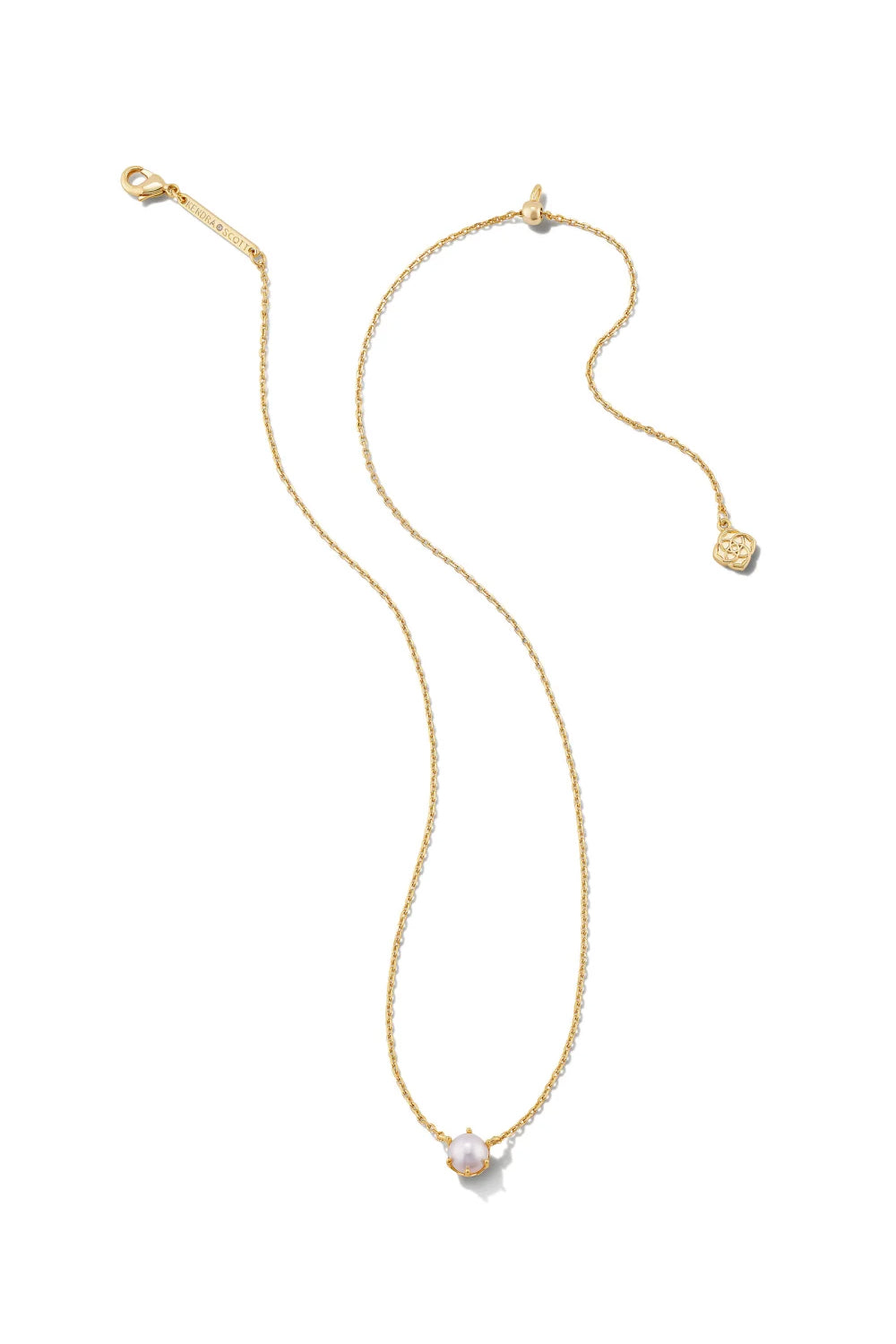 Kendra Scott: Ashton Gold Pendant Necklace - White Pearl | Makk Fashions