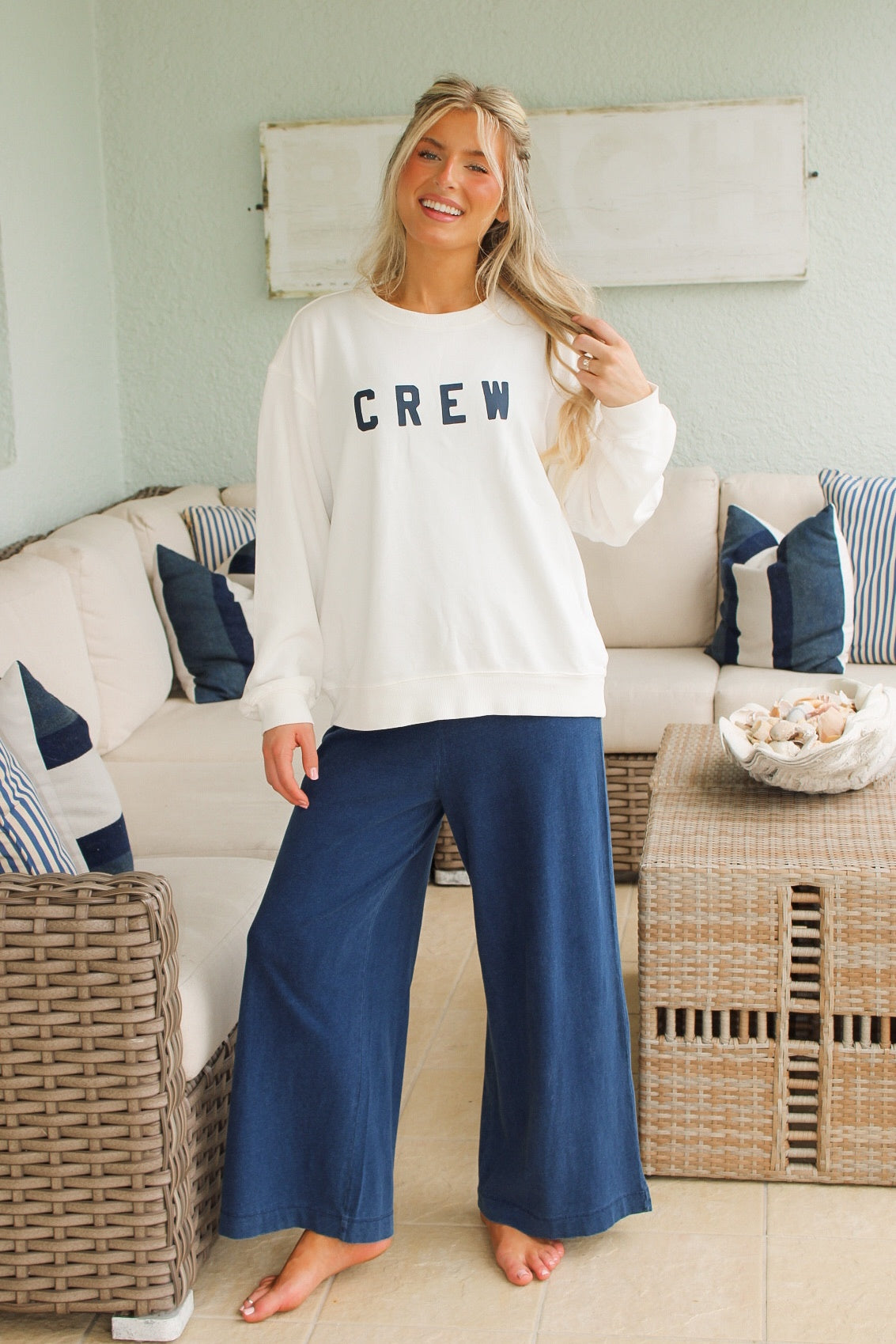 Z Supply: Crew Boyfriend Sweatshirt - Sea Salt