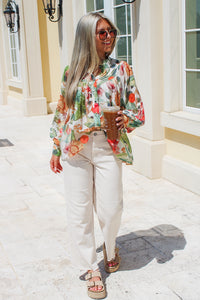 Falling For Florals Button Down Top - Multi