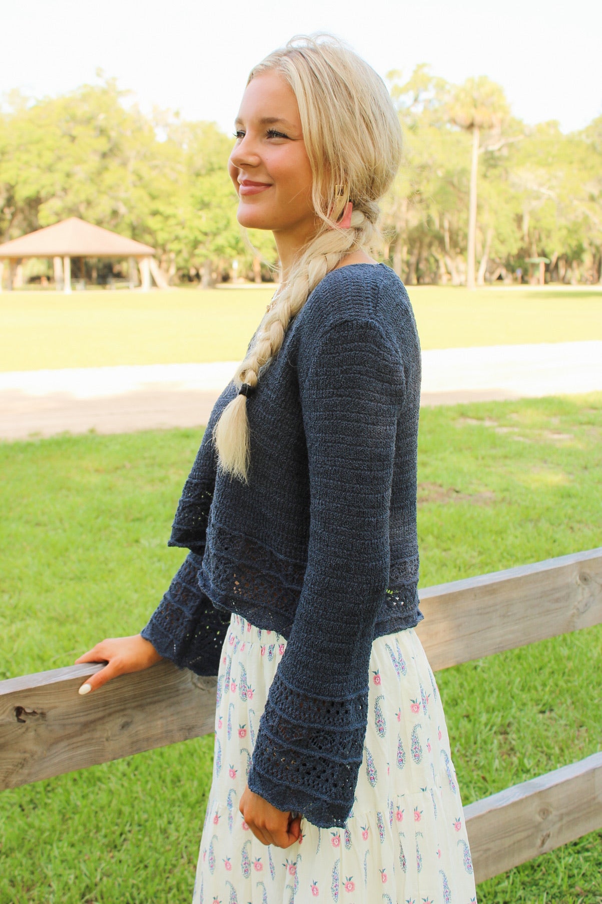 Sadie & Sage: Calico Pullover - Navy