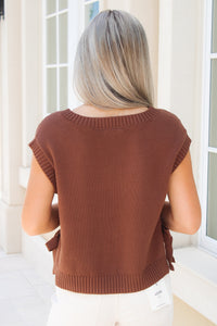 Moment Of Truth Sweater Vest - Brown