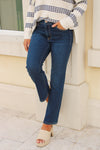 Jeanne Super High Rise Cropped Flare Jeans - Richmond