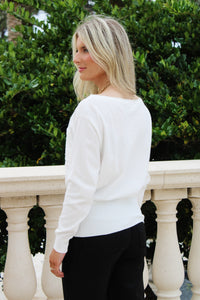 Always Charming Boat Neck Sweater - Ivory