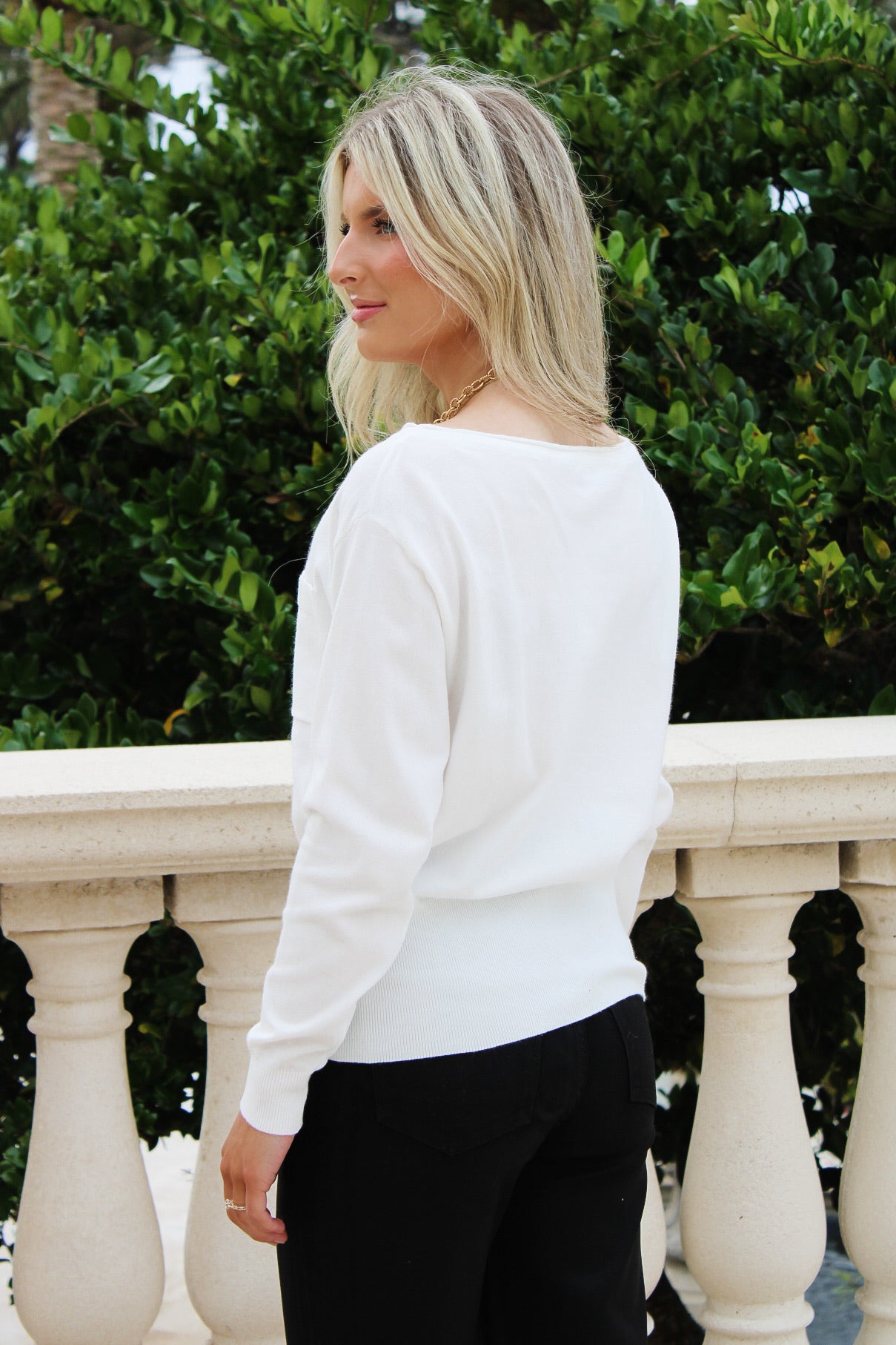 Always Charming Boat Neck Sweater - Ivory