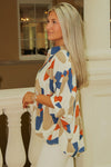 Pattern Play Geometric Button Down Top - Multi