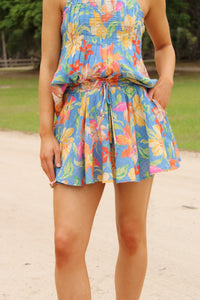 Sadie & Sage: Beach Cowgirl Skort - Blue Multi