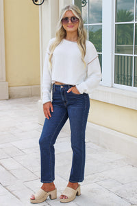 Close & Cozy Exposed Seam Sweater - Oatmeal