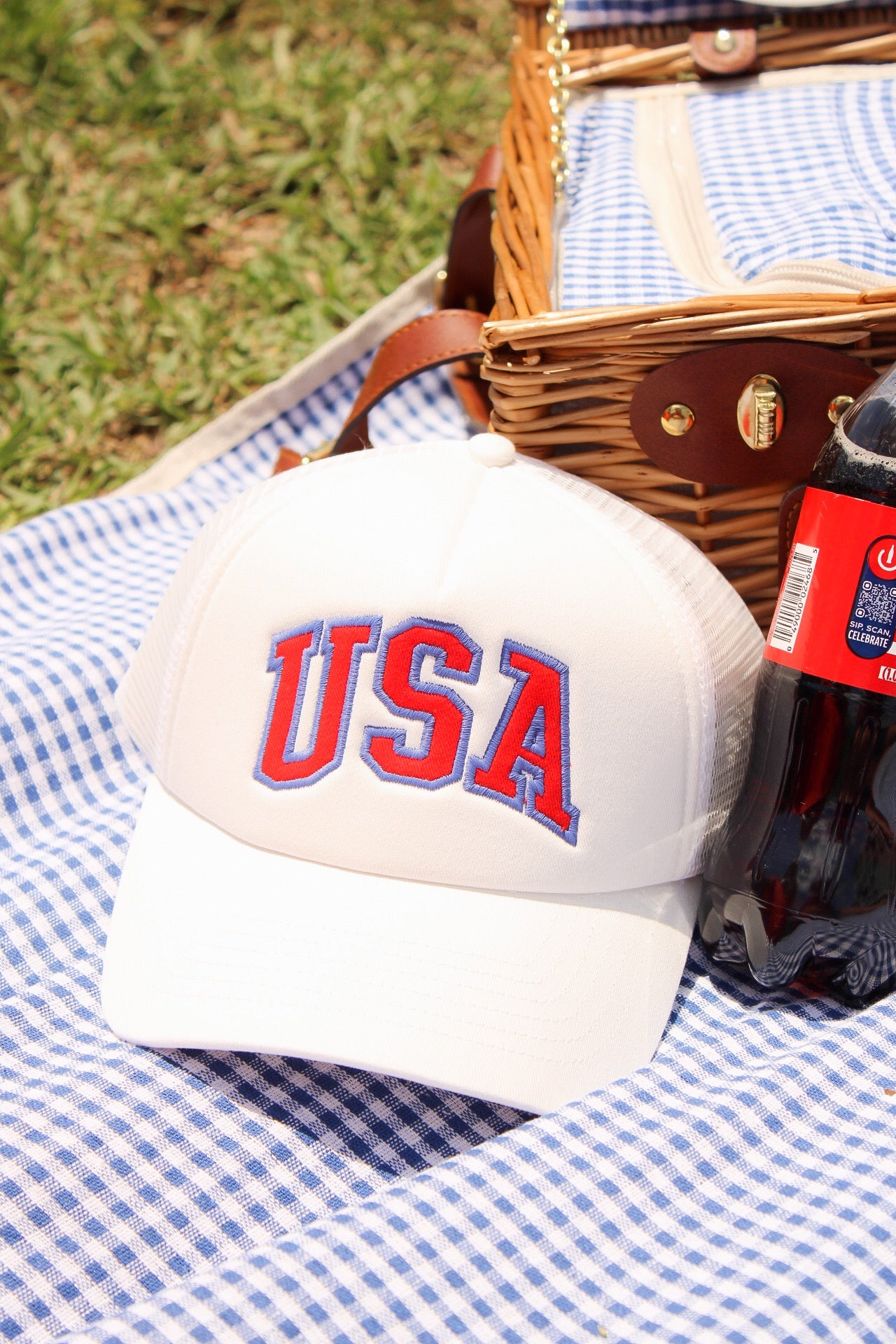 Z Supply:  USA Trucker Hat - White