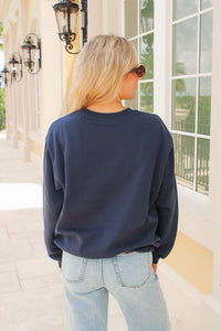 Z Supply: Boyfriend Patch Sweatshirt - Eclipse