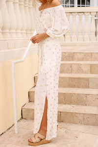 Seaside Shimmer Faux Wrap Pants - Ivory