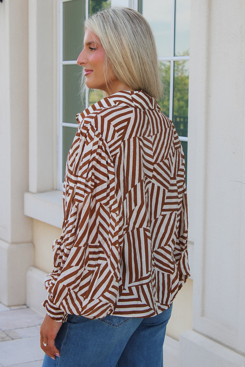 Find The Balance Bubble Sleeve Top - Coco