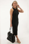 Follow Your Dreams Sleeveless Midi Dress - Black