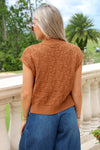 Always Thankful Mock Neck Sweater - Cinnamon