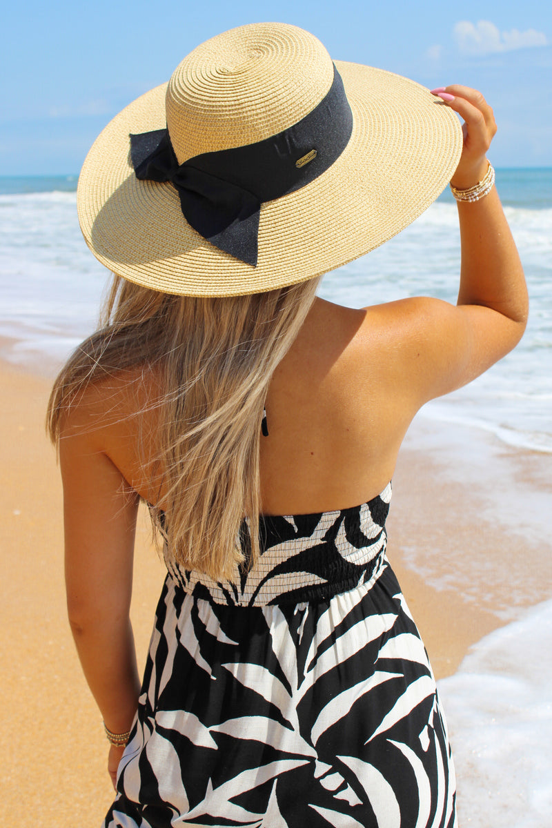 The Ursa Paperbraid Floppy Hat - Black