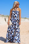 Sunset Nights Halter Neck Jumpsuit - Indigo