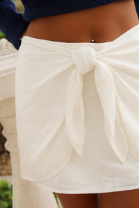 Z Supply: Lorna Linen Mini Skirt - White