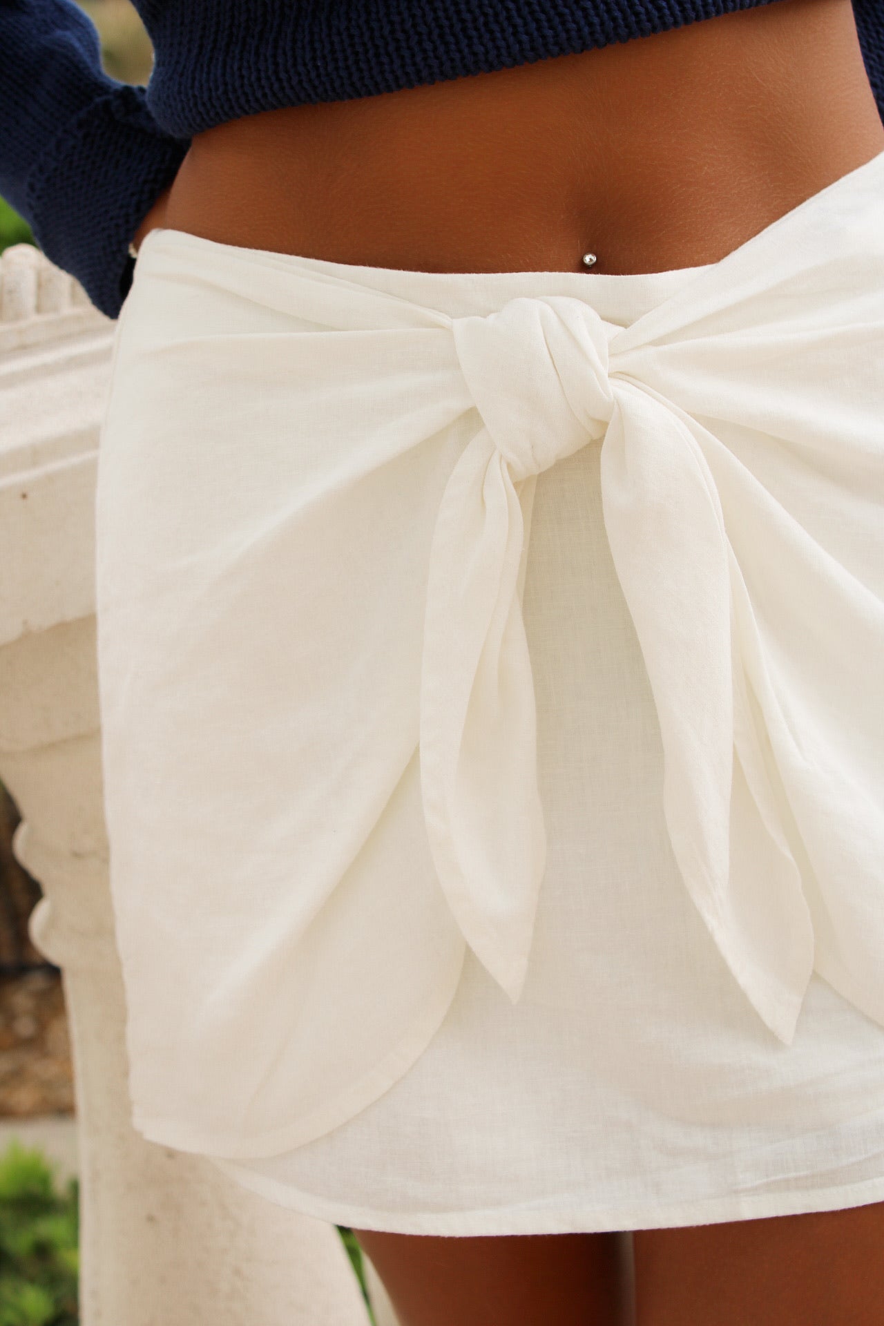Z Supply: Lorna Linen Mini Skirt - White
