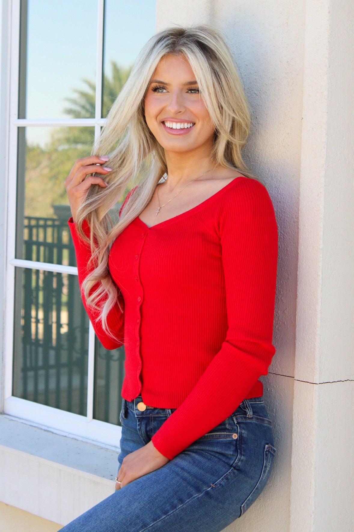 Z Supply: Jovy Sweater Top - Festive Red