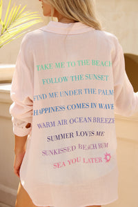 Surf Gypsy: Vacation Destination Top - Soft Pink