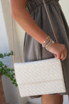 Elizabeth Woven Clutch Bag - Oatmilk