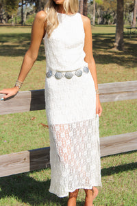 Sadie & Sage Letters Midi Dress - Cream