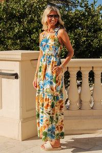 Wildflower Escape Printed Maxi Dress - Marigold