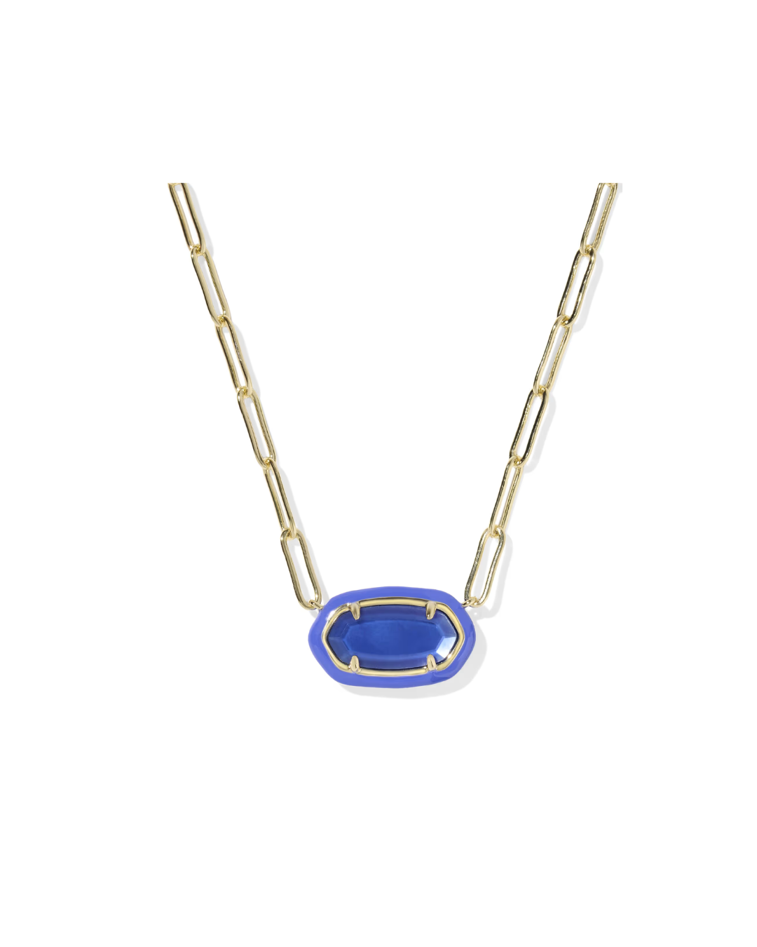 Kendra Scott: Elisa Enml Prclp Necklace - Cobalt Illusion