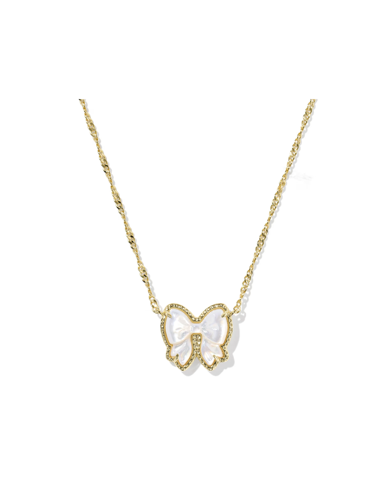 Kendra Scott: Haley Bow Short Pendant Necklace - Ivory MOP