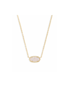 Kendra Scott: Elisa Gold Statement Short Pendant Necklace - Iridescent Drusy