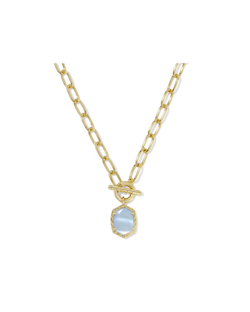 Kendra Scott: Daphne Link Chain Necklace - LT Blue MOP